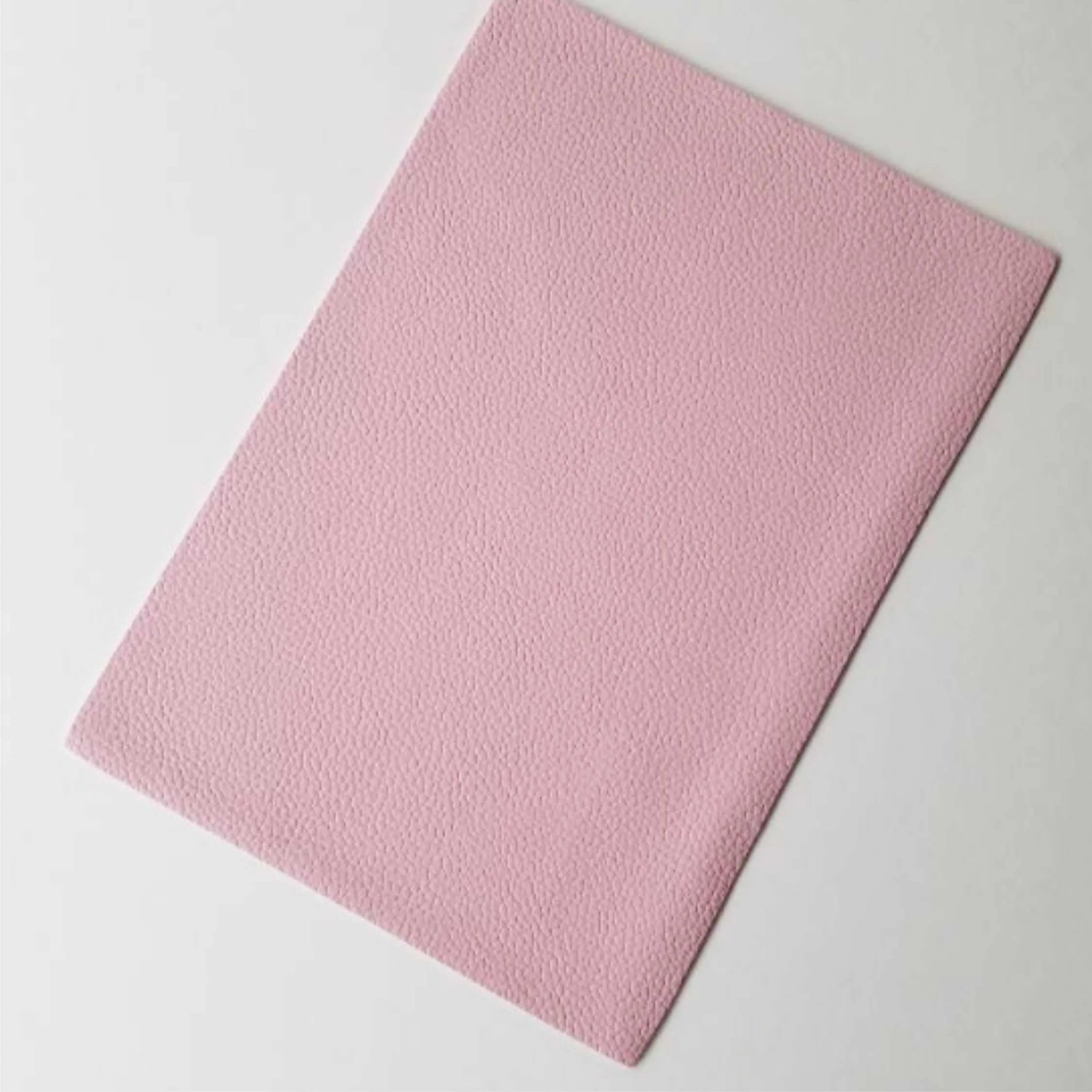 Light pink textured faux leather sheets, solid litchi pebbled leather fabric, for bows, earrings and more, A4 8x11 inch sheets  12359