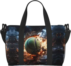 Lightning Fever Tennis Crossbody handbag, travel casual handbag, suitable for work, travel, fitness, tourism, women's zipper storage bag,