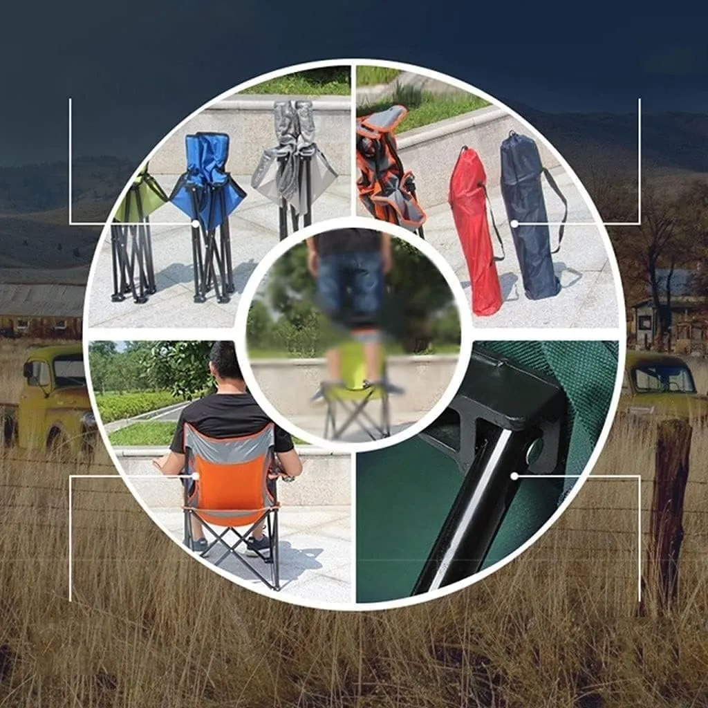 Lightweight Camping Chair Folding Padded Deck Chair Backchair Beach Chair Fishing Chair Portable Lounge Chair Outdoor Armchair with Cup Holder Outdoor Hiking (Color : C)