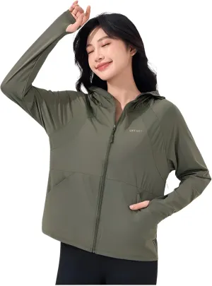 lilaBelle]Lightweight Women's Protection Jacket - Trendy UV-Blocking Outer Layer with Thumb Holes & Removable Hood for -Day Comfort【High-Quality】【Breathable Fabric】