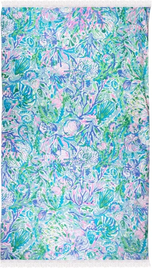 Lilly Pulitzer Oversized Pool/Beach Towel, 40 x 70, Large Terry Cloth Towel for Adults, Soleil It On Me