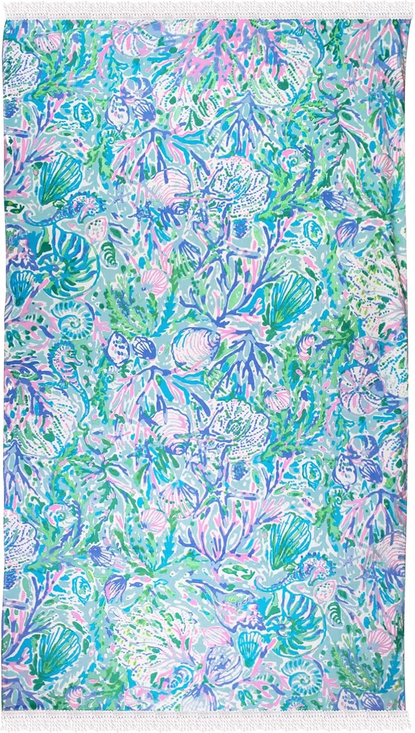 Lilly Pulitzer Oversized Pool/Beach Towel, 40 x 70, Large Terry Cloth Towel for Adults, Soleil It On Me