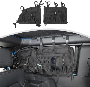 Linskip TrunkMate Roll Bar Organizer for Ford Bronco 2Door 2021-2025, Roll Bar Storage Bag for 2 Door Bronco Trunk Accessories, Durable Molle Webbing   Convenient Storage Pocket(Left)