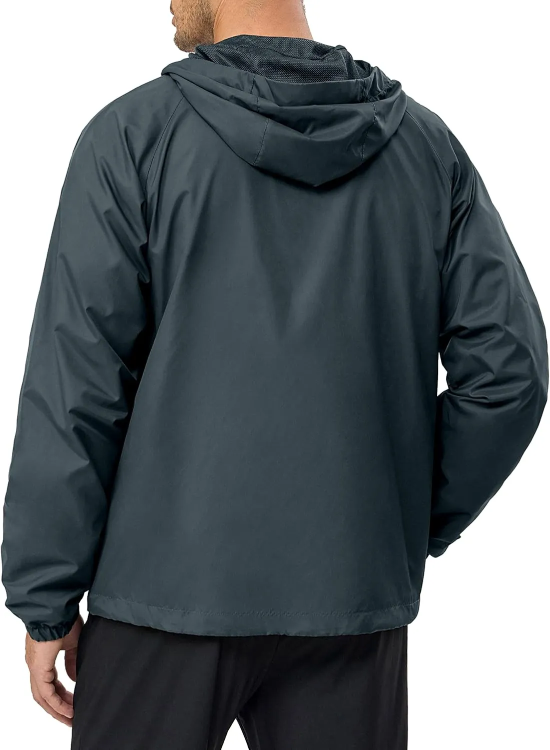 Little Donkey Andy Men’s Lightweight Windbreaker Jacket Breathable Windproof Hooded Wind Coat Hiking Running Golf Travel