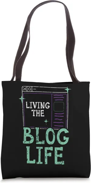 Living The Blog Life Camera Social Media Influencer Blogging Tote Bag
