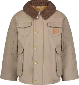 LONDON FOG Boys' Sherpa-Lined Utility Jacket Canvas Barn Coat