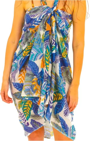 Long Sarong for Women Smooth and Silky Cotton Beach Pareo Bikini Swimsuit Cover Up Tapestry Wall Hanging - Wrap Skirt