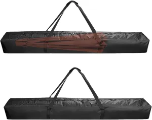 LUEXBOX 2Pack 57 Inch Patio Umbrella Storage Bag for Outdoor, Nylon Beach Umbrella Folding Cover, Heavy Duty Zipper Travel Carrying Duffle Bag for Sports, Beach