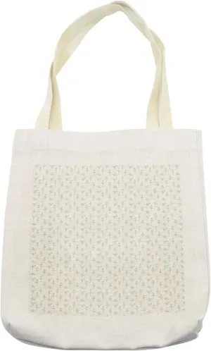Lunarable Ballerina Tote Bag, Cartoon Pattern with Dancing Girls and Musical Notes Themed Design, Cloth Linen Reusable Bag for Shopping Books Beach and More, 16.5" X 14", Multicolor