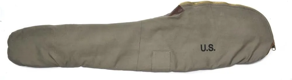 M1 Garand Fleece Lined Canvas Case with Carry Strap Marked JT&L 1944 Dark OD Color