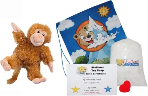 Make Your Own Stuffed Animal Cheeky The Monkey 16"- No Sew - Kit with Cute Backpack!