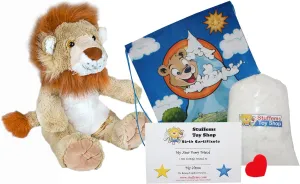 Make Your Own Stuffed Animal Dan D Lion Kit 16"- No Sew - Kit with Cute Backpack!
