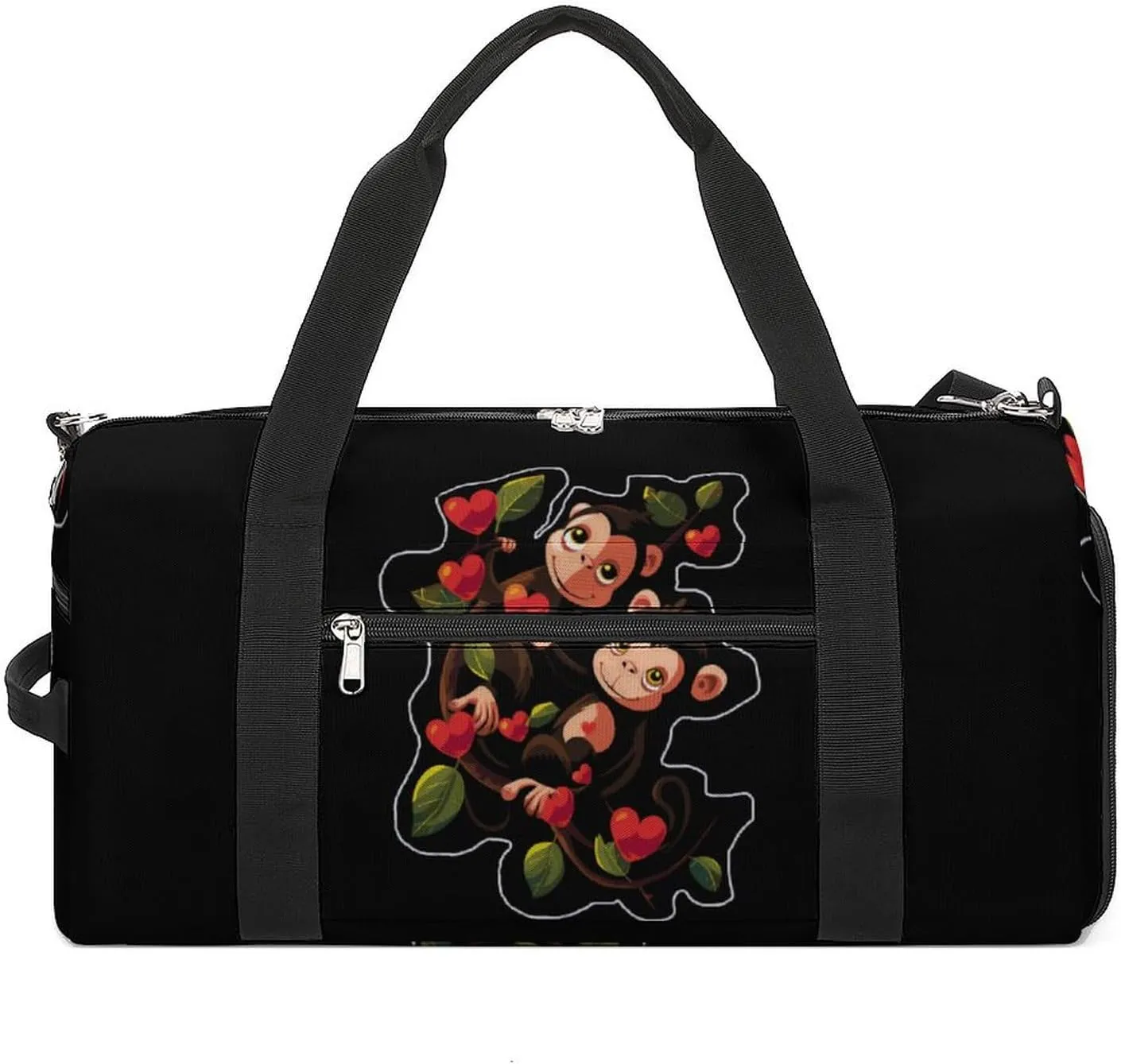 Mama Monkey Sports Gym Bag for Men Women Travel Duffel Bag with Shoulder Strap