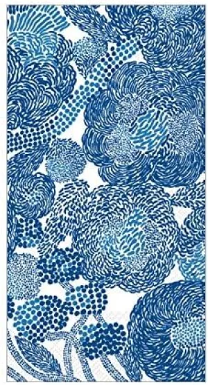 Marimekko Hand Towels for Bathroom Paper Guest Towels Disposable Bathroom Decorations Blue and White Pak 32