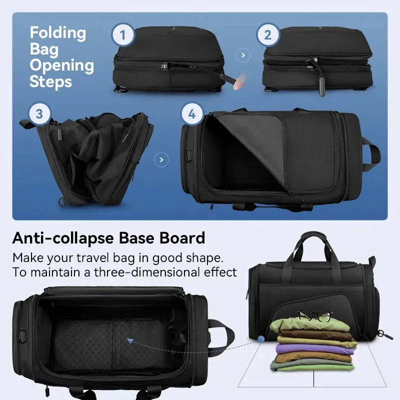 Mark Ryden Foldable Duffle Bag 42L Large Capacity with Shoes Compartment