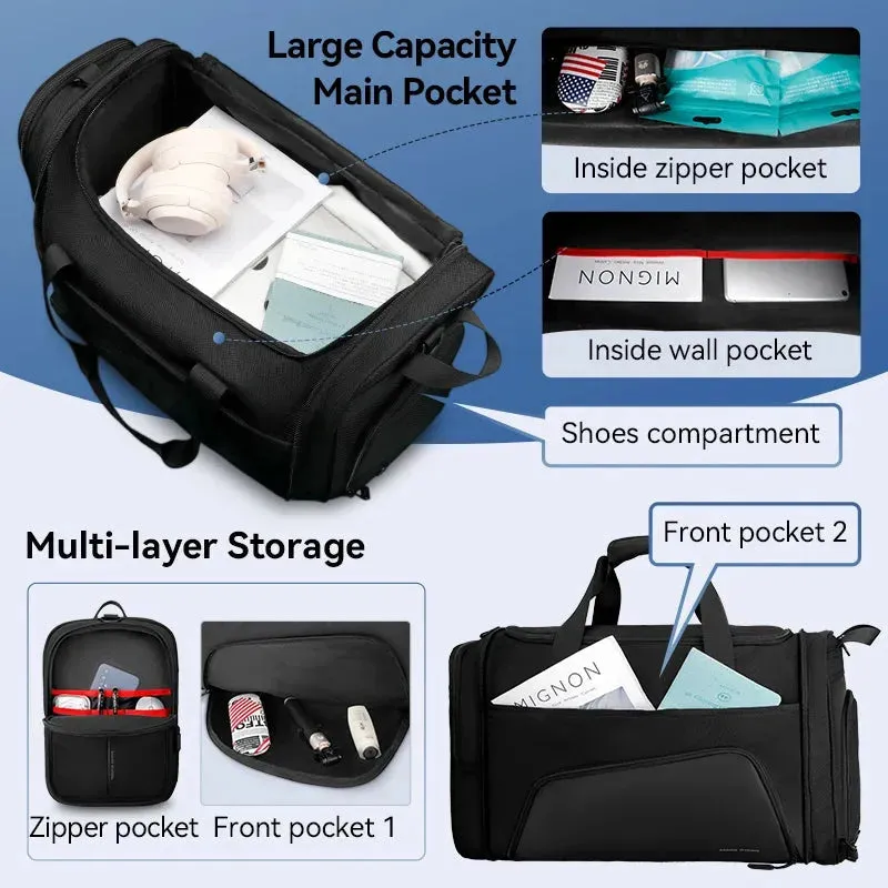 Mark Ryden Foldable Duffle Bag 42L Large Capacity with Shoes Compartment