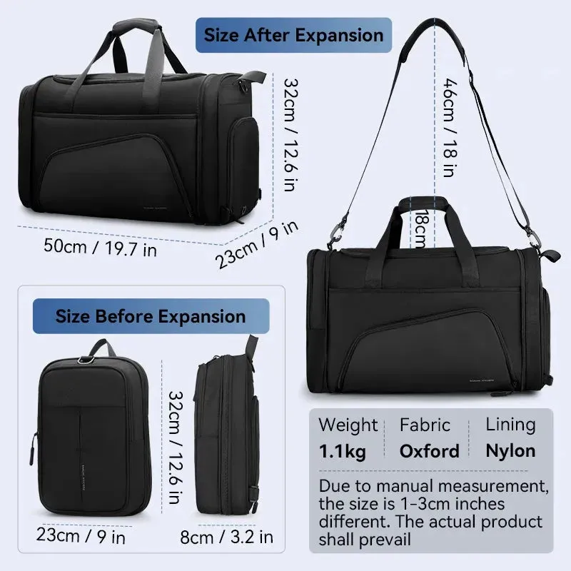 Mark Ryden Foldable Duffle Bag 42L Large Capacity with Shoes Compartment