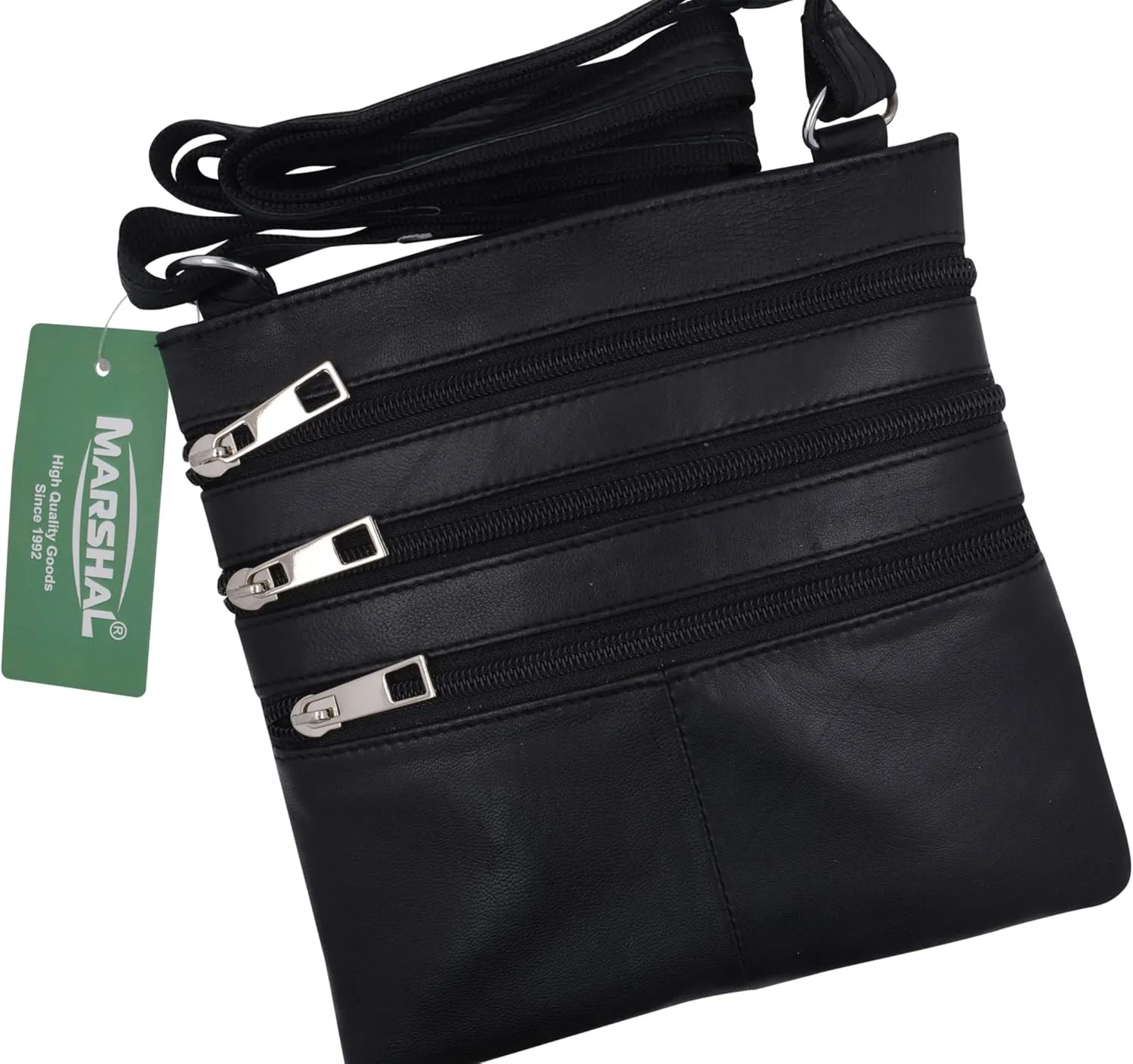 MARSHAL Ladies Genuine Leather Multi-Pocket Shoulder Bag Purse for Womens Colors!!!