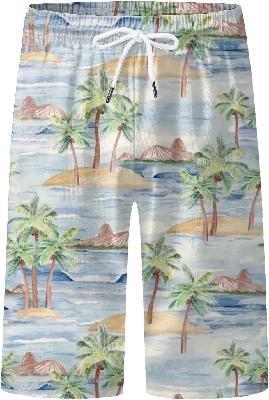 Matching Couples Outfits for Vacation Mesh Printed Beach Shorts Beach Pants Pants Daddy Shorts Men Mens Teal Swim
