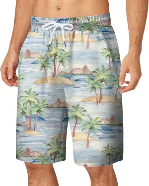Matching Couples Outfits for Vacation Mesh Printed Beach Shorts Beach Pants Pants Daddy Shorts Men Mens Teal Swim
