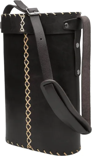 Matero Bag for Yerba Mate Gourd and Thermos, Leather, Handle and Shoulder Strap, Essential for Travel and Home Use