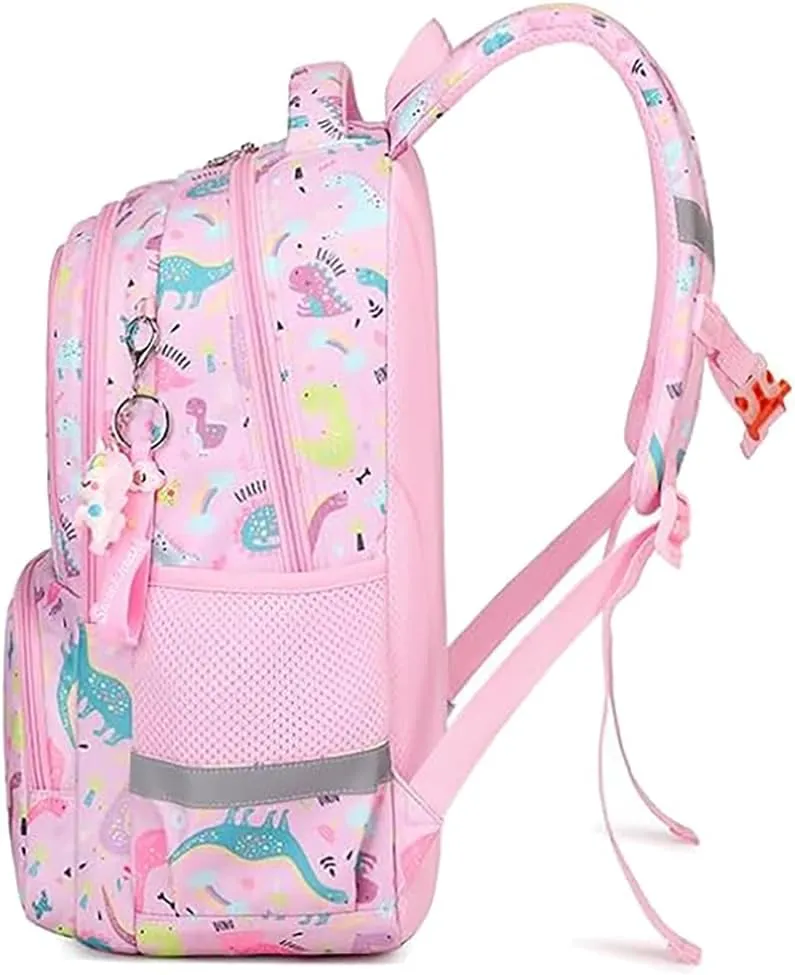MATMO Kids Backpack Boys Girls Backpack Student School Bag Children Bookbag Daypack (Pink Dinosaur)