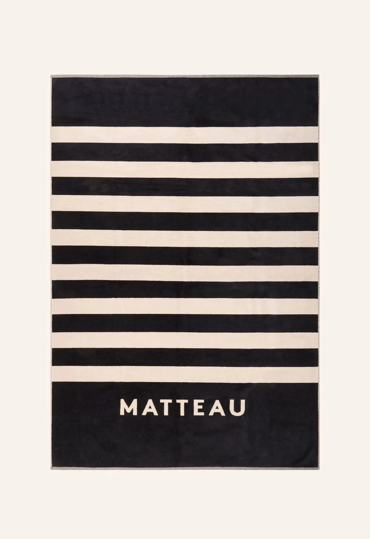 Matteau Stripe Towel - Black Ecru