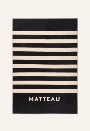 Matteau Stripe Towel - Black Ecru