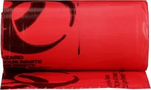 McKesson Biohazard Bags, 10 to 15 gal [250 Count] Hazardous Infectious Waste Bag, Medical Hospital Grade, Red