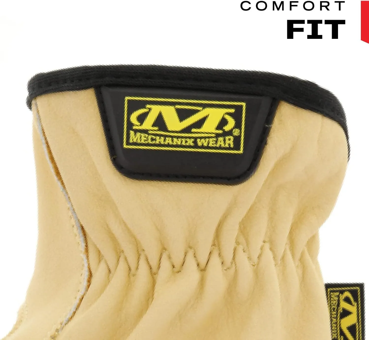 Mechanix Wear: Cow Leather Driver Glove with Durahide Water Resistant Technology, Quick Fitting Safety Work Gloves (Tan, Large)