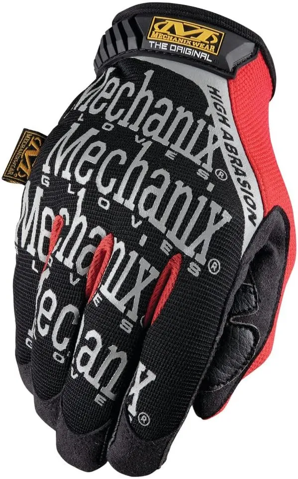 Mechanix Wear - Original High Abrasion Gloves (X-Large, Black/Red)