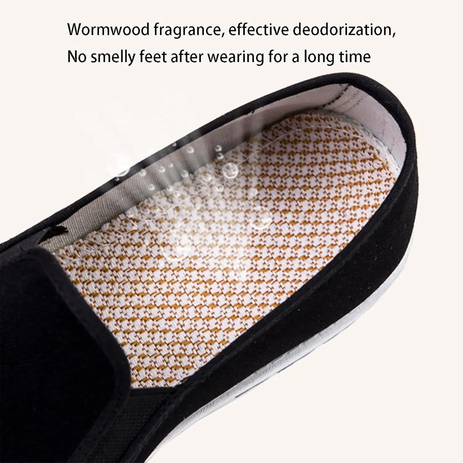 Men Slip-On Chinese Traditional Old Beijing Kung Fu Tai Chi Canvas Shoes, Cloth Kung Fu Martial Arts Tai Chi Canvas Shoes, Outdoor Fashion Breathable Rubber Sole, for Judo, Parkour, Park