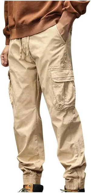 Men's Cargo Pants Relaxed Fit Elastic Waist Pants for Men Plus Size Rugged Flex Relaxed Fit Canvas Work Pant 2025