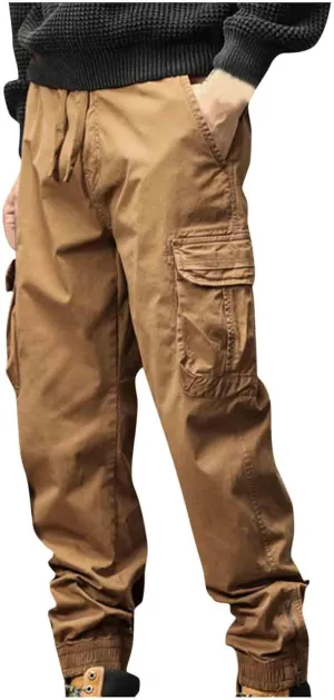 Men's Cargo Pants Relaxed Fit Elastic Waist Pants for Men Plus Size Rugged Flex Relaxed Fit Canvas Work Pant 2025