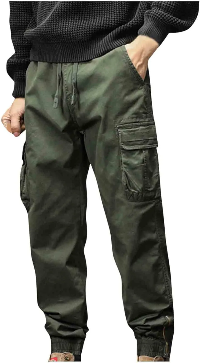 Men's Cargo Pants Relaxed Fit Elastic Waist Pants for Men Plus Size Rugged Flex Relaxed Fit Canvas Work Pant 2025