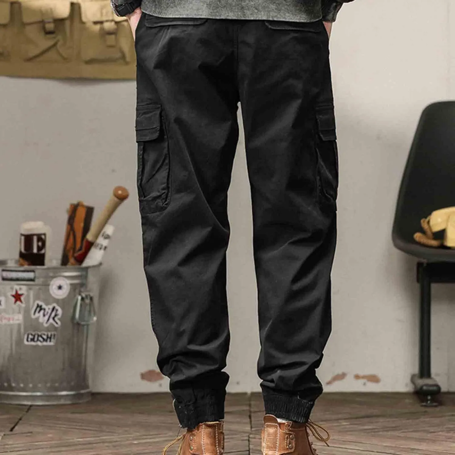 Men's Cargo Pants Relaxed Fit Elastic Waist Pants for Men Plus Size Rugged Flex Relaxed Fit Canvas Work Pant 2025