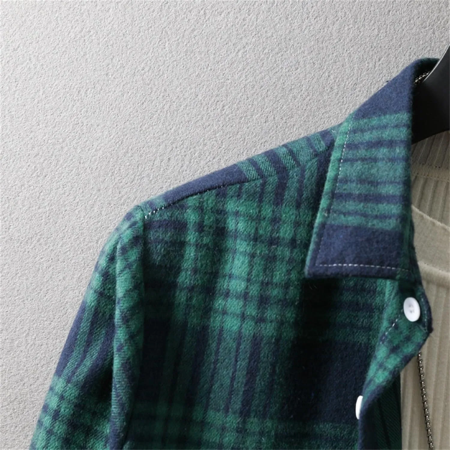 Men's Fleece Lined Flannel Shirt Jacket Sleeve Shirt Tops Men's Cardigan Men Plus Size Big&Tall Mens Coat with Hood