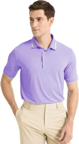 Men's Premium Golf Polo – Silky Tech Nylon, Cooling, UV-Resistant, Quick-Dry Athletic Shirt for Golf, Tennis
