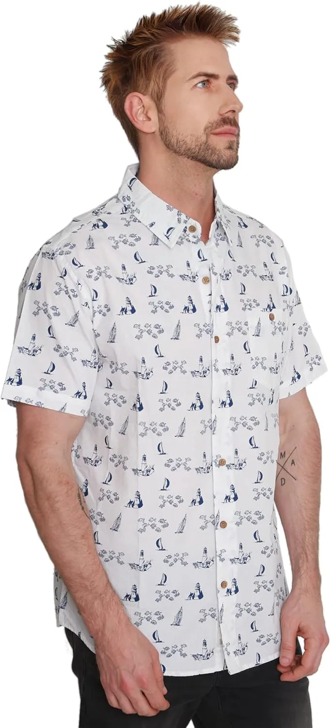 Men's Short Sleeve Hawaiian Woven Shirt