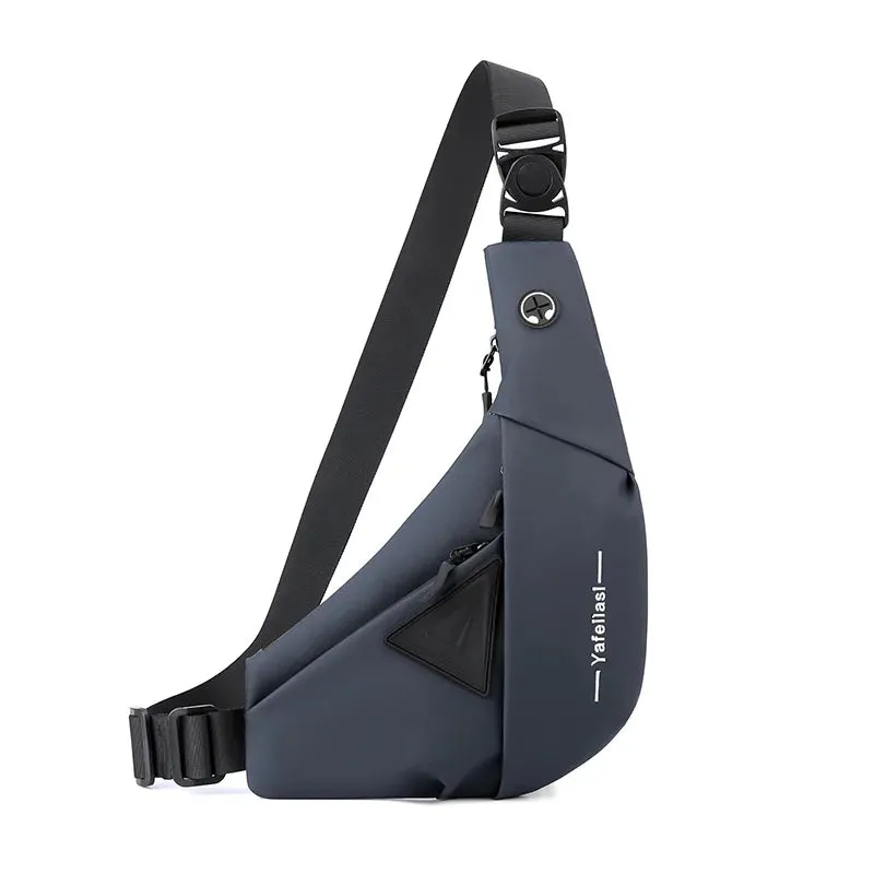 Men's Shoulder Bag Waterproof USB Oxford Crossbody Bag Sling Multifunction Short Travel Messenger Chest Pack For Male