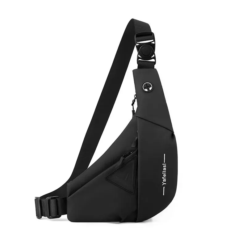 Men's Shoulder Bag Waterproof USB Oxford Crossbody Bag Sling Multifunction Short Travel Messenger Chest Pack For Male