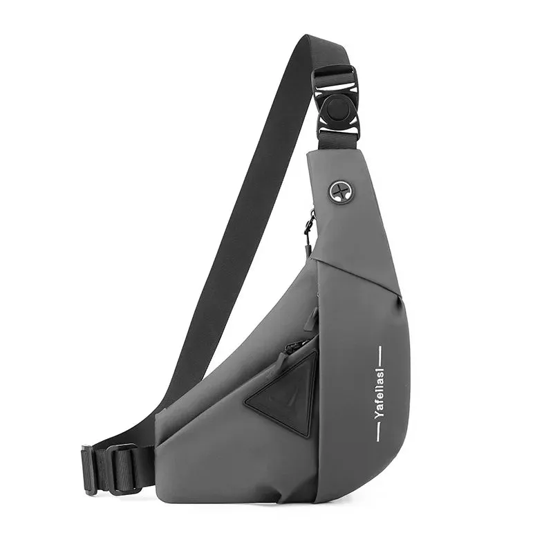 Men's Shoulder Bag Waterproof USB Oxford Crossbody Bag Sling Multifunction Short Travel Messenger Chest Pack For Male