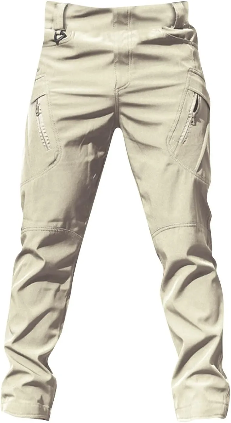 Mens Tactical Pants Hunting Camo Stretch Pant Waterproof Cargo Moisture Wicking Pants with Pockets
