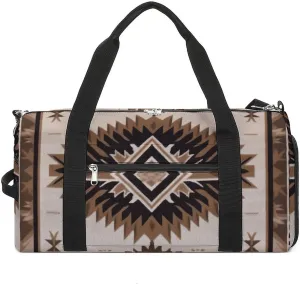 Mens Womens Gym Bag, Native American Print Duffle Bags,travel Gym Duffle Bag,garment Duffle Bag,gym Bag with Shoe Compartment