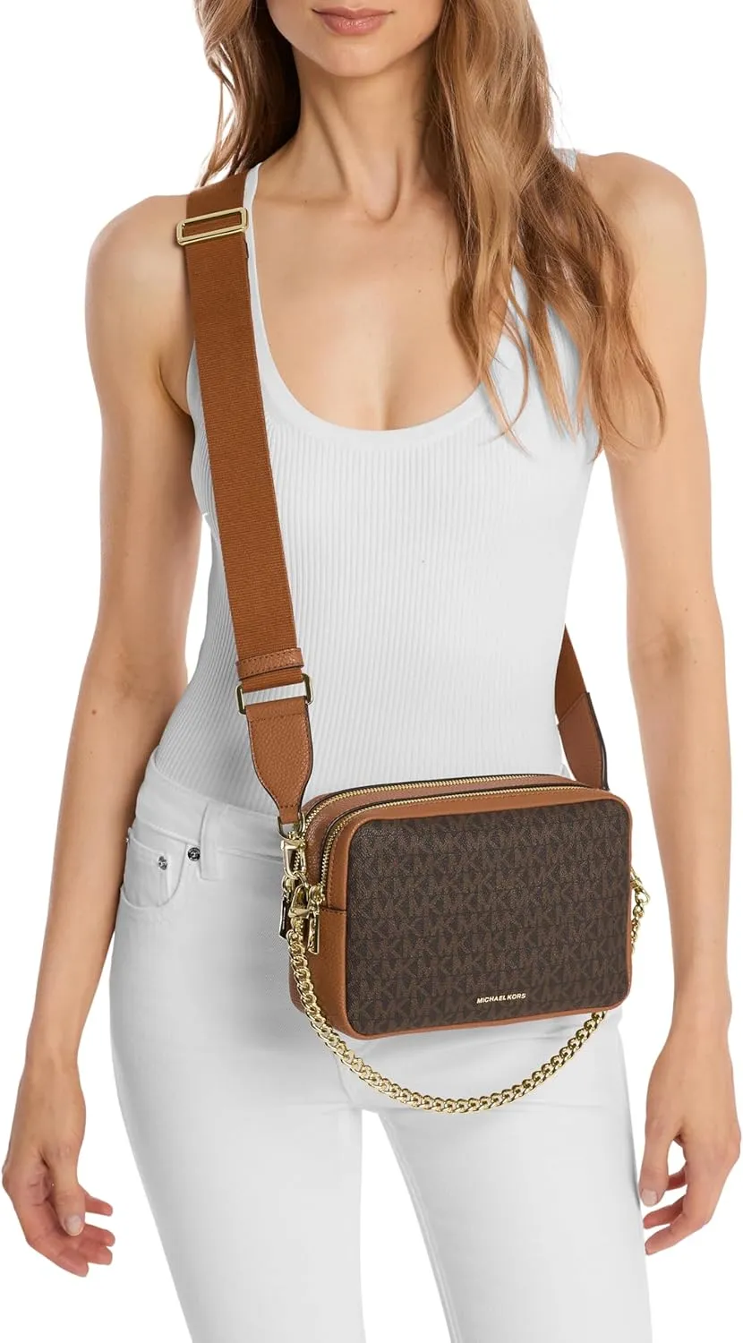 Michael Kors Bryant Medium Double Zip Chain Camera Crossbody Bag