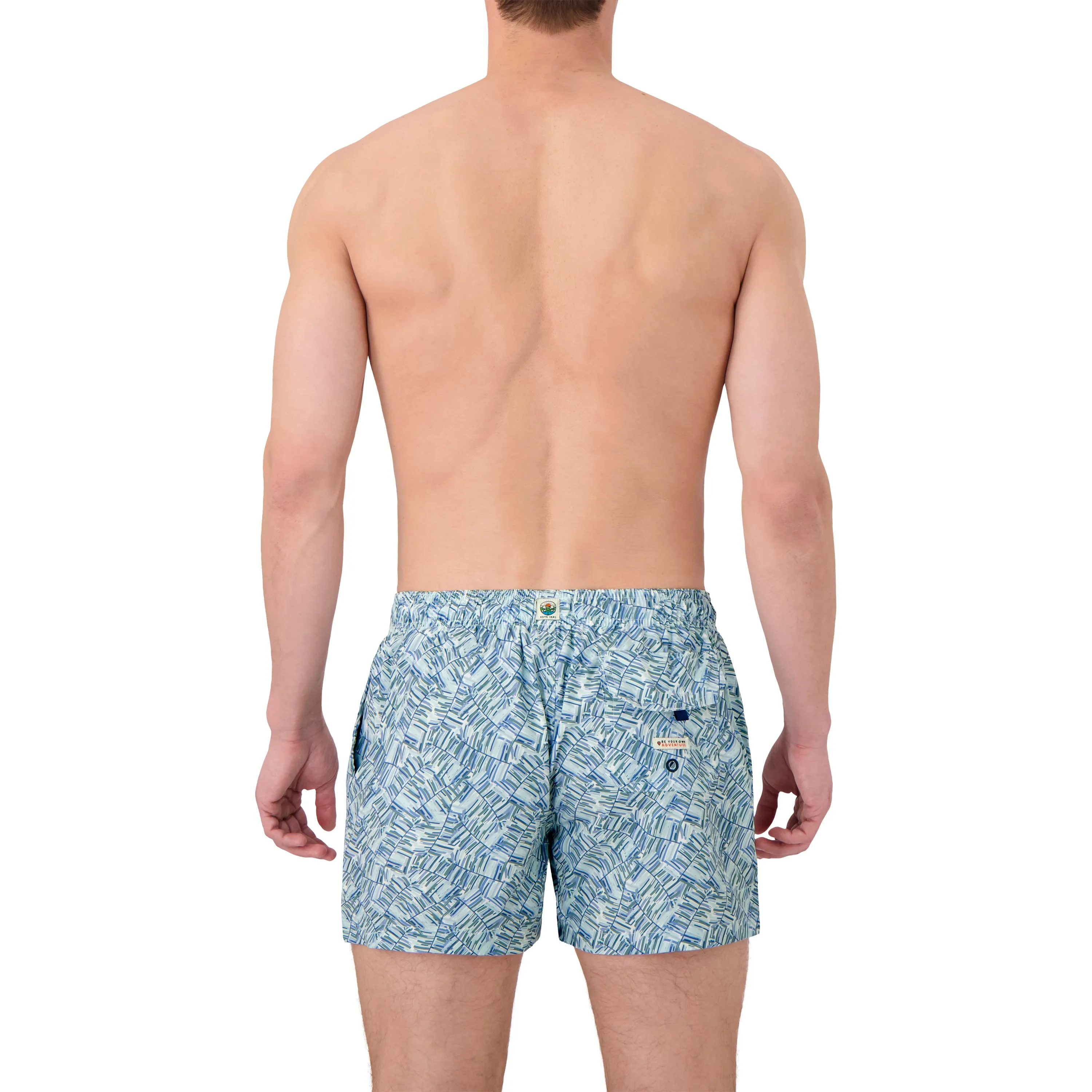 Micro Fiber Woven Printed Swim Trunk-Mens