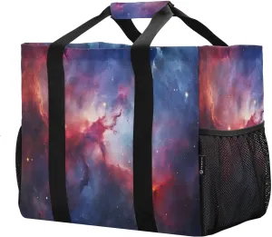 Milky Way Galaxy Stars Foldable Travel Duffel Bag for Men Women Waterproof Weekender Overnight Carry On Tote Bag with Comfortable Handle Luggage Bag for Airplane Business Trips Sport Hospital