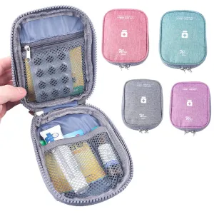 Mini Portable Medicine Storage Bag – Emergency First Aid Kit & Pill Organizer for Travel & Camping