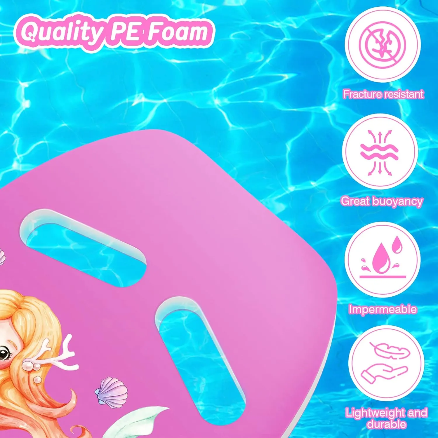 MoKo Swim Kickboard, Cartoon Swimming Training Kick Board Pool Exercise Equipment Promote Natural Swimming Position Water Fun Tool for Kids