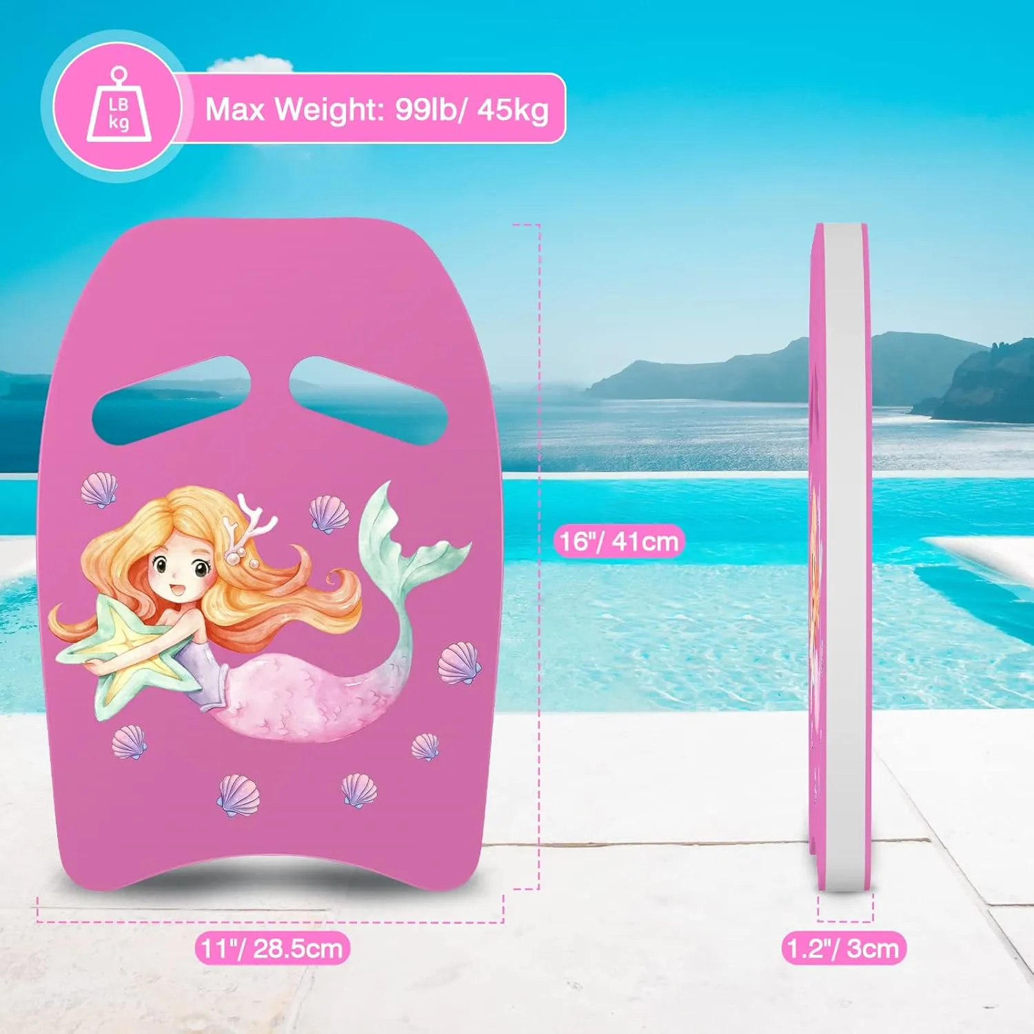 MoKo Swim Kickboard, Cartoon Swimming Training Kick Board Pool Exercise Equipment Promote Natural Swimming Position Water Fun Tool for Kids